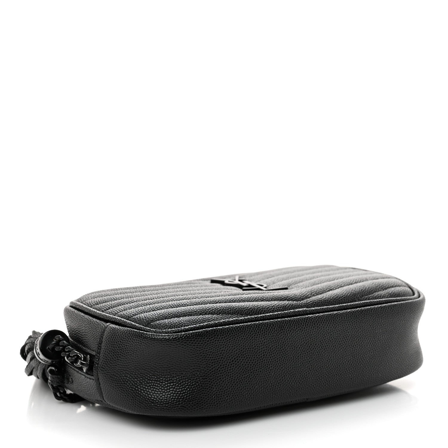Saint Laurent Grain De Poudre Matelasse Monochrome Monogram Mini Lou Camera Bag Black 4 of 10