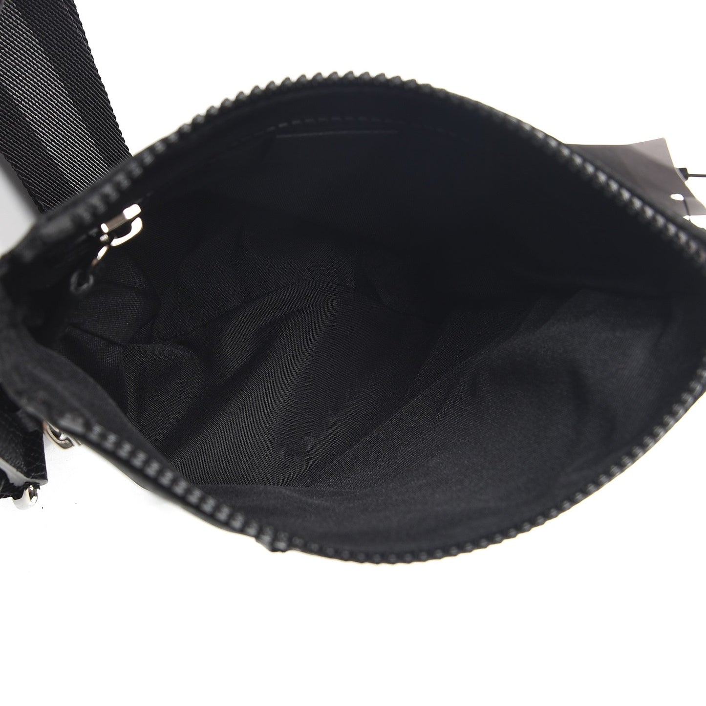 Nylon Monogram Mini Flat Messenger Bag Black