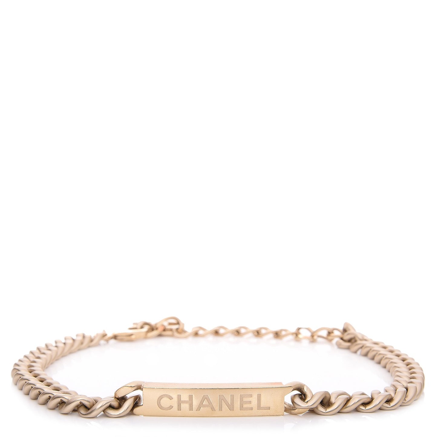 Oversized Chain Logo Necklace Gold