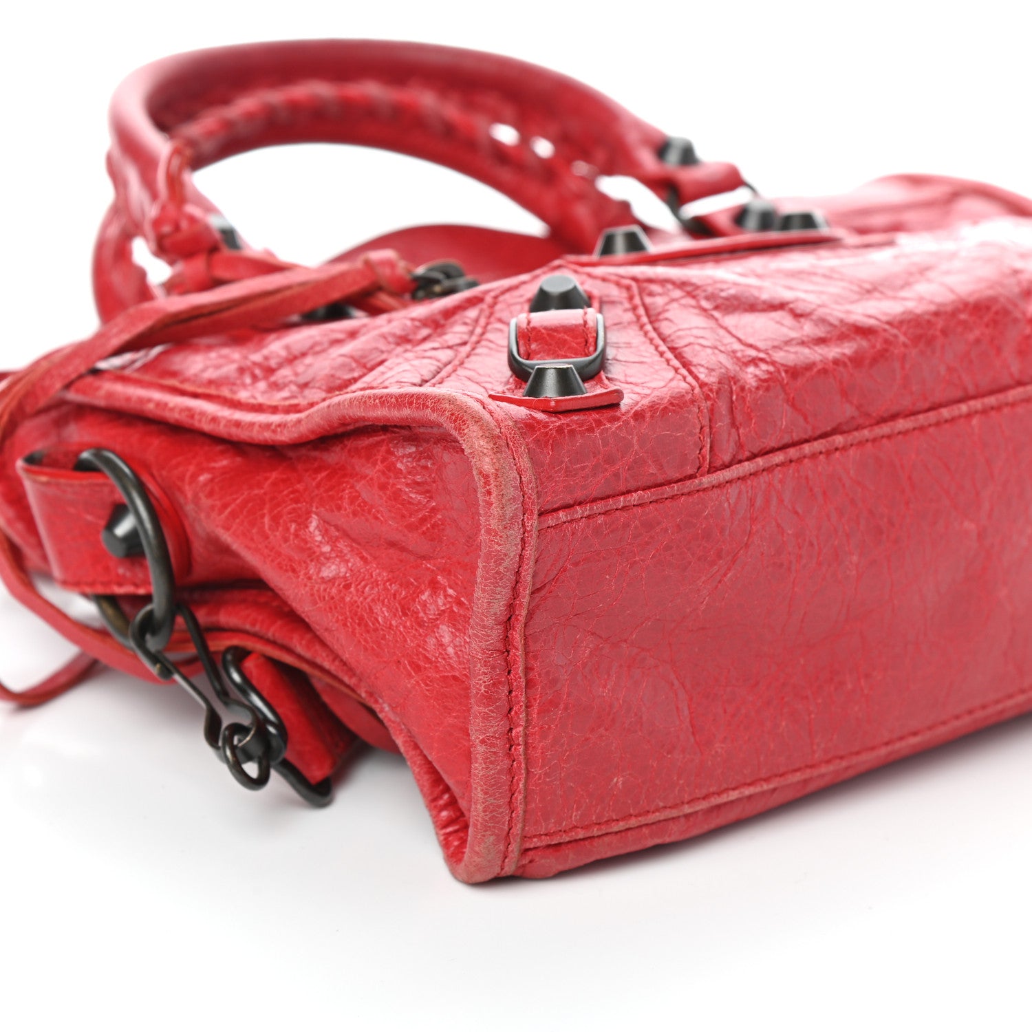 Balenciaga Agneau Classic Hardware Mini City Rouge Cardinal 7 of 8