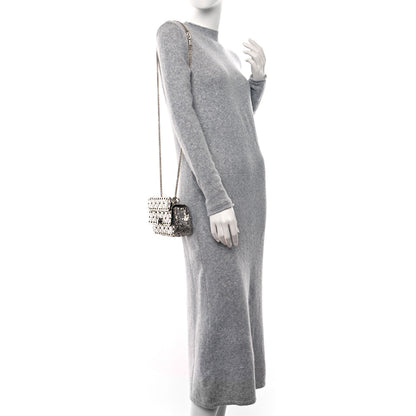 Valentino Garavani Glitter Mini Rockstud Spike Shoulder Bag Silver 3 of 11