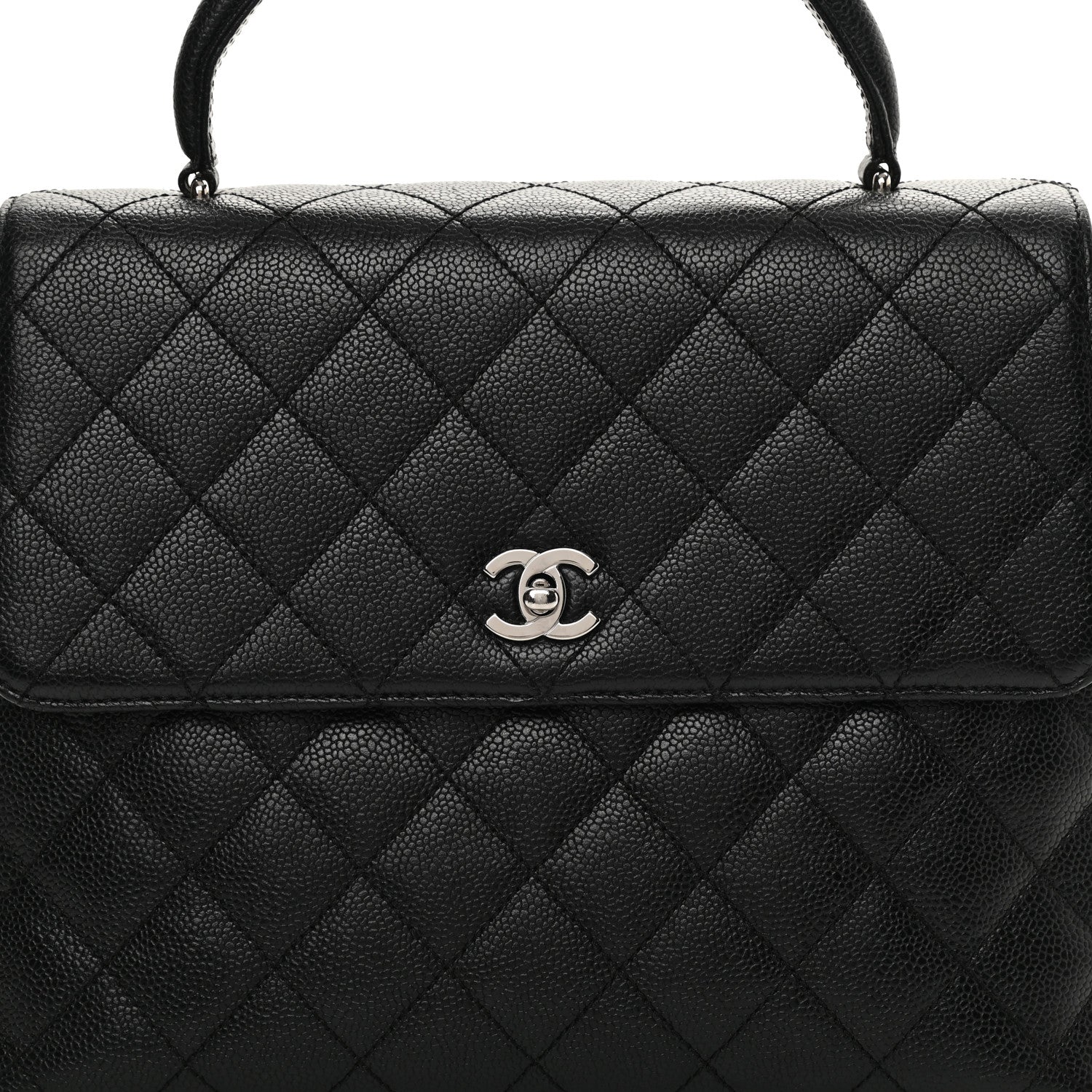 Chanel Caviar Quilted Jumbo Kelly Flap Black 9 of 15