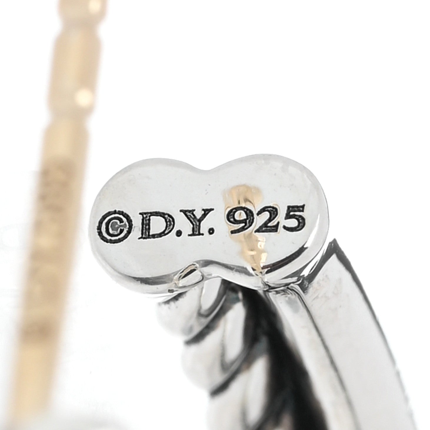 David Yurman Sterling Silver Diamond Petite X Hoop Earrings 4 of 4