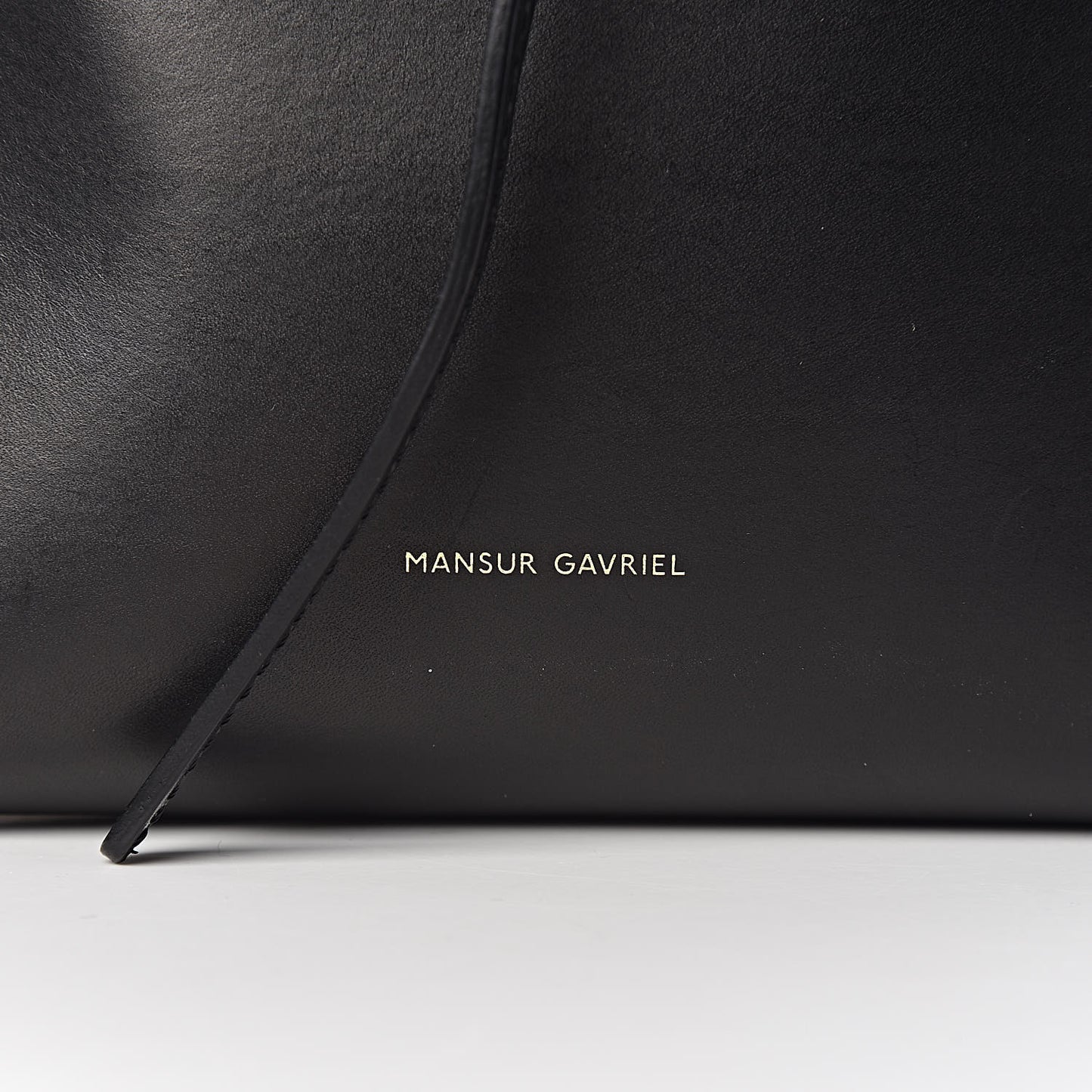 Calfskin Mini Bucket Bag Black Royal Blu