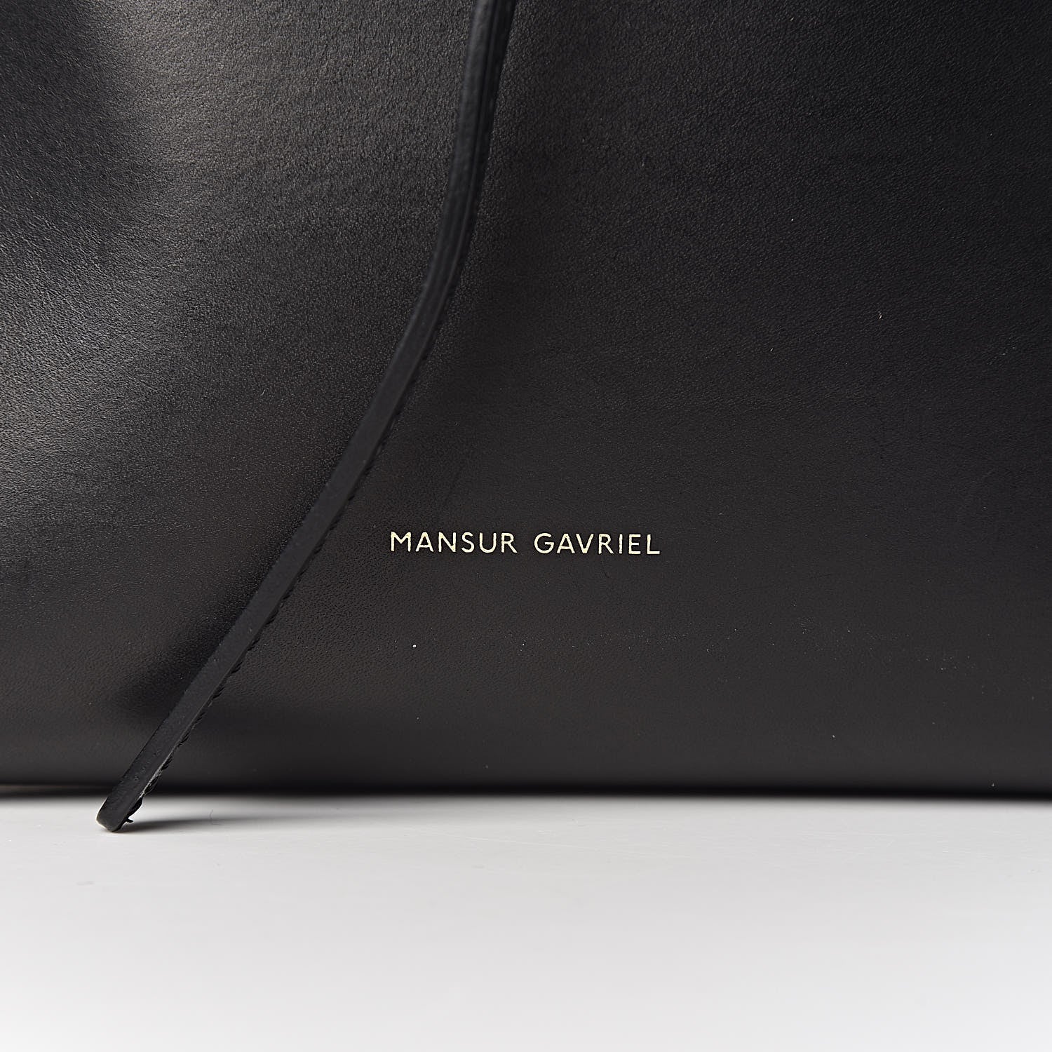 Mansur Gavriel Calfskin Mini Bucket Bag Black Royal Blu 10 of 10