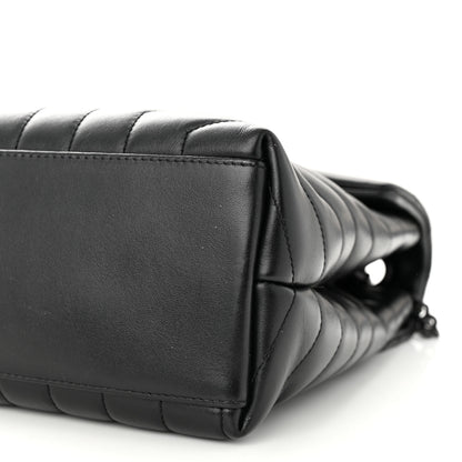 Saint Laurent Calfskin Y Quilted Monogram Monochrome Medium Loulou Chain Satchel Black 10 of 11