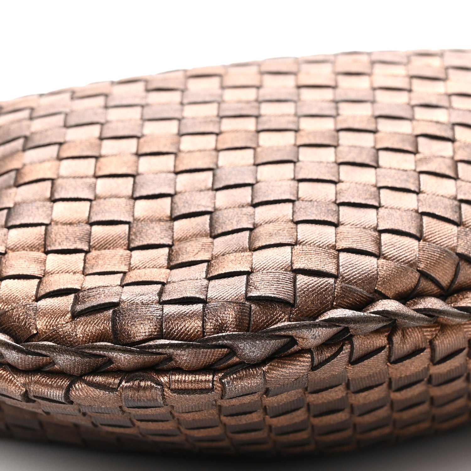Bottega Veneta Metallic Nappa Intrecciato Medium Veneta Hobo Copper 8 of 9