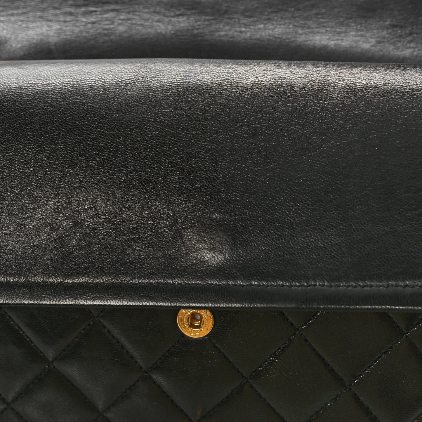 Lambskin Quilted Medium Double Flap Bijoux Chain Black