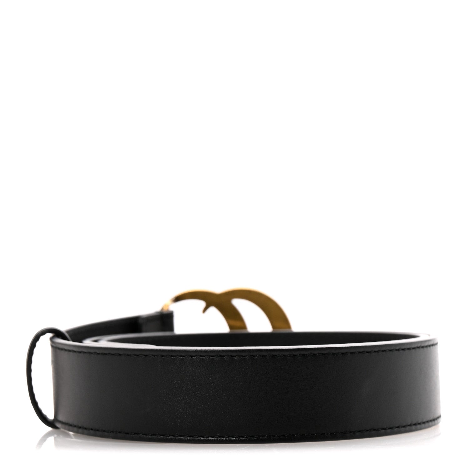 Gucci Calfskin Double G 30mm Belt 80 32 Black 2 of 7