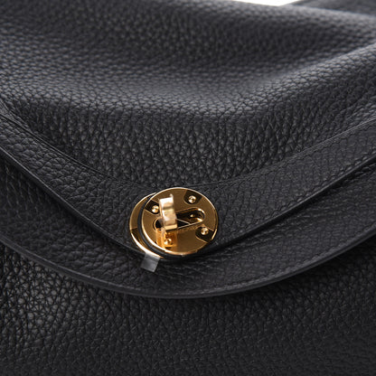 Hermes Taurillon Clemence Lindy 30 Black 10 of 10
