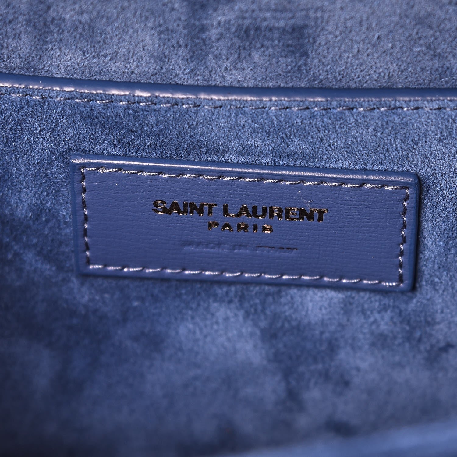 Saint Laurent Calfskin Medium Bellechasse Satchel Blue 8 of 9