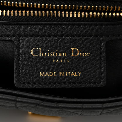 Christian Dior Calfskin Cannage Medium Caro Bag Black 6 of 11