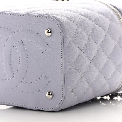 Chanel Caviar Quilted Small Top Handle Vanity Case With Chain Light Purple 10 of 12