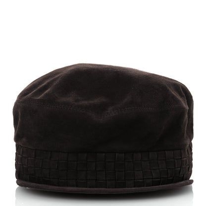 Hermes Suede Casquette Cabourg Cliquetis Cap 57 Marron Ebene 3 of 9