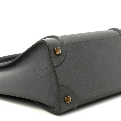 Celine Baby Drummed Calfskin Micro Luggage Kohl 10 of 11