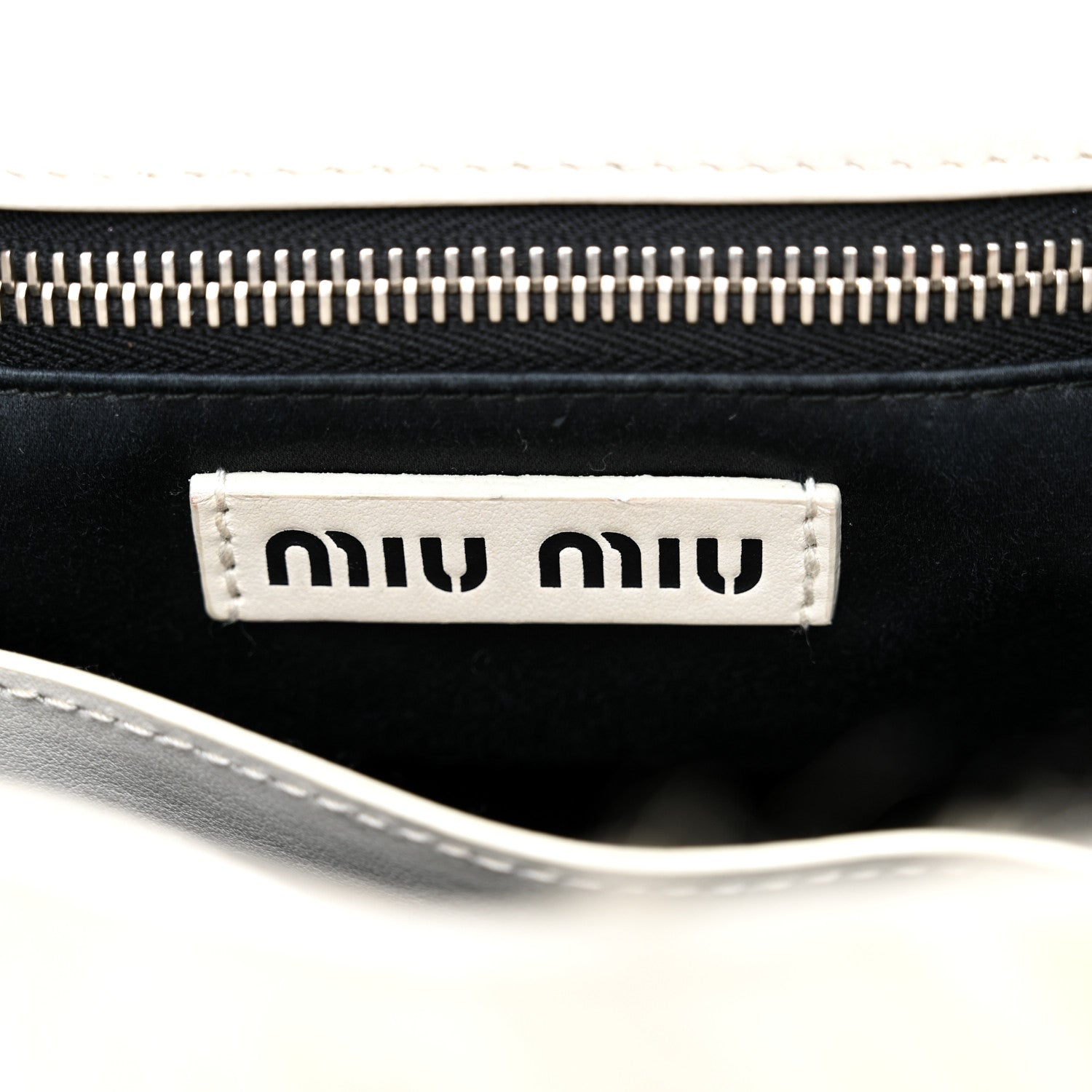 Miu Miu Montone Midolli Basket Bag White Miel 6 of 17