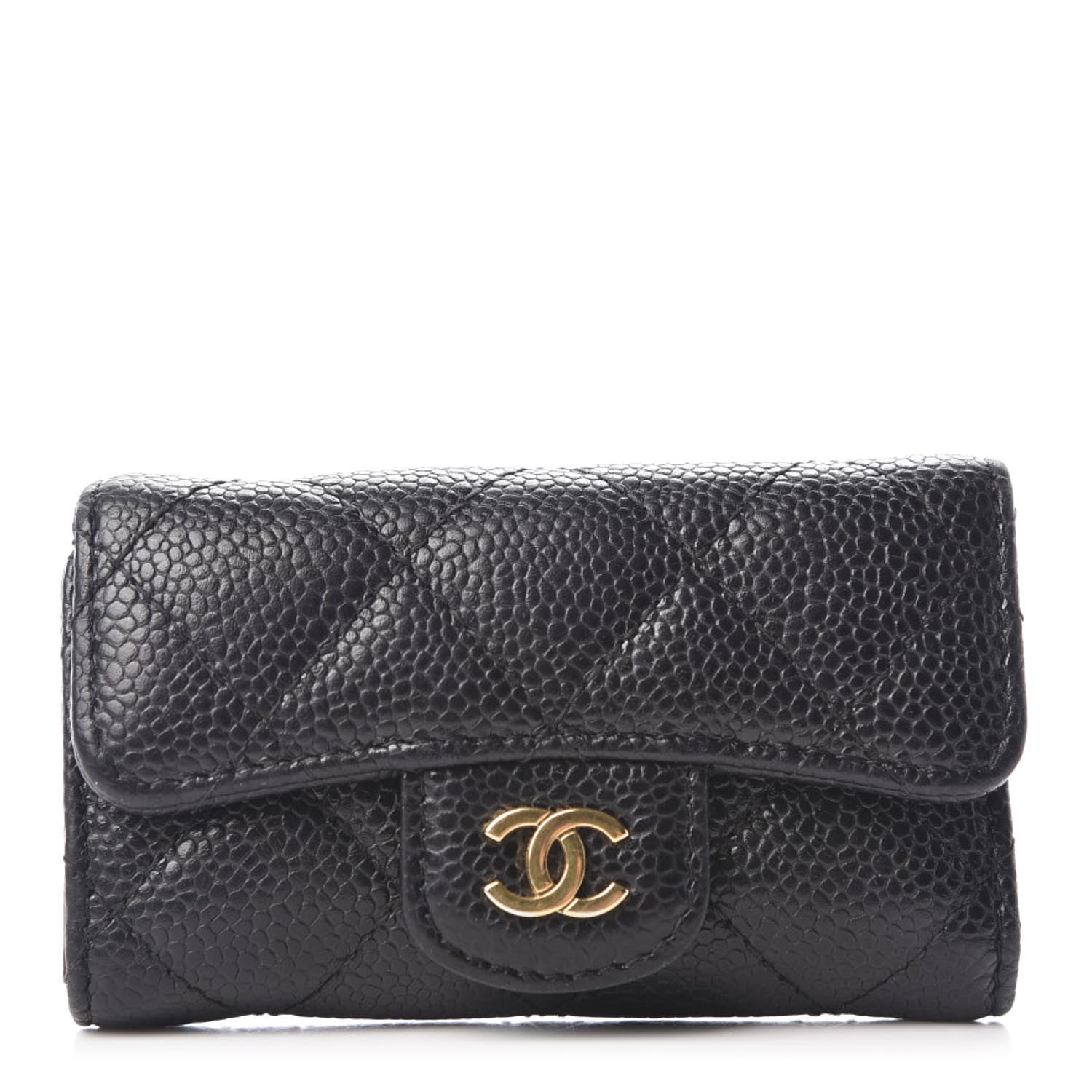 Chanel Caviar Quilted 6 Key Holder Black 1 of 8