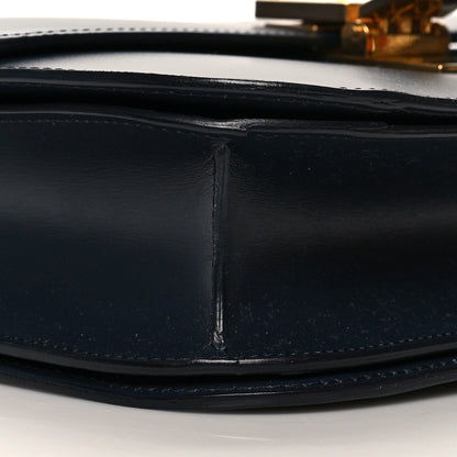 Celine Box Calfskin Medium Classic Box Flap Bag Navy 8 of 9
