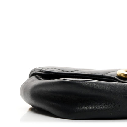 Gucci Calfskin Matelasse Super Mini GG Marmont Shoulder Bag Black 16 of 21