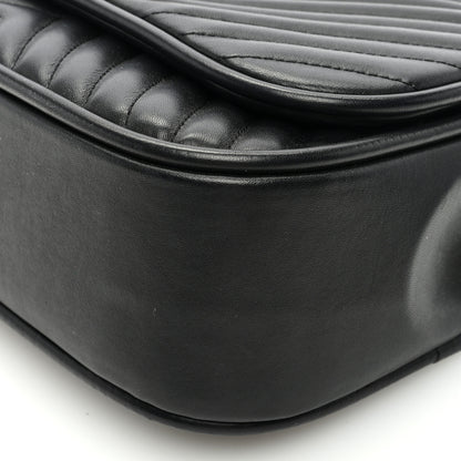 Chanel Lambskin Reverse Chevron Quilted Round Top Handle Flap Black 10 of 10