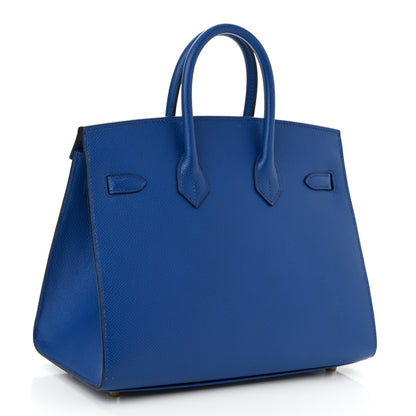Hermes Epsom Birkin Sellier 25 Bleu France 3 of 12