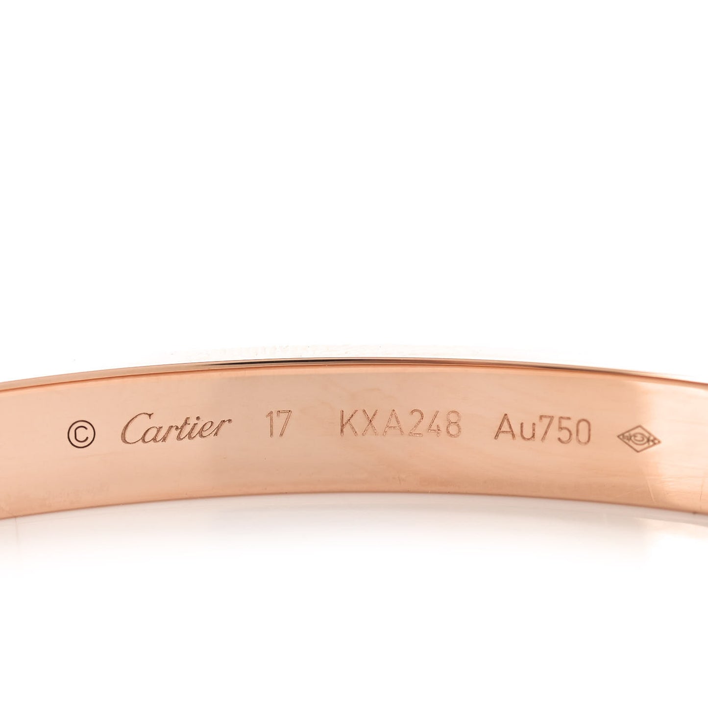 18K Pink Gold LOVE Bracelet 17