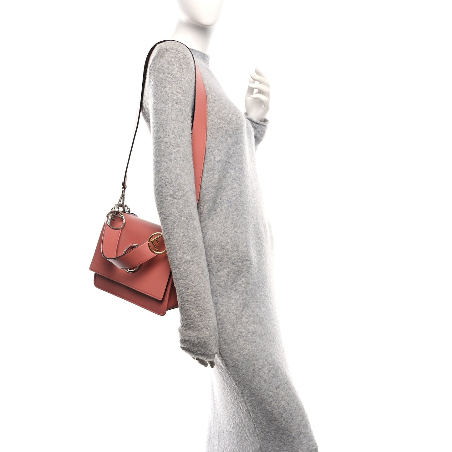 Vitello Century Opaco F is Fendi Kan I Shoulder Bag Macaron