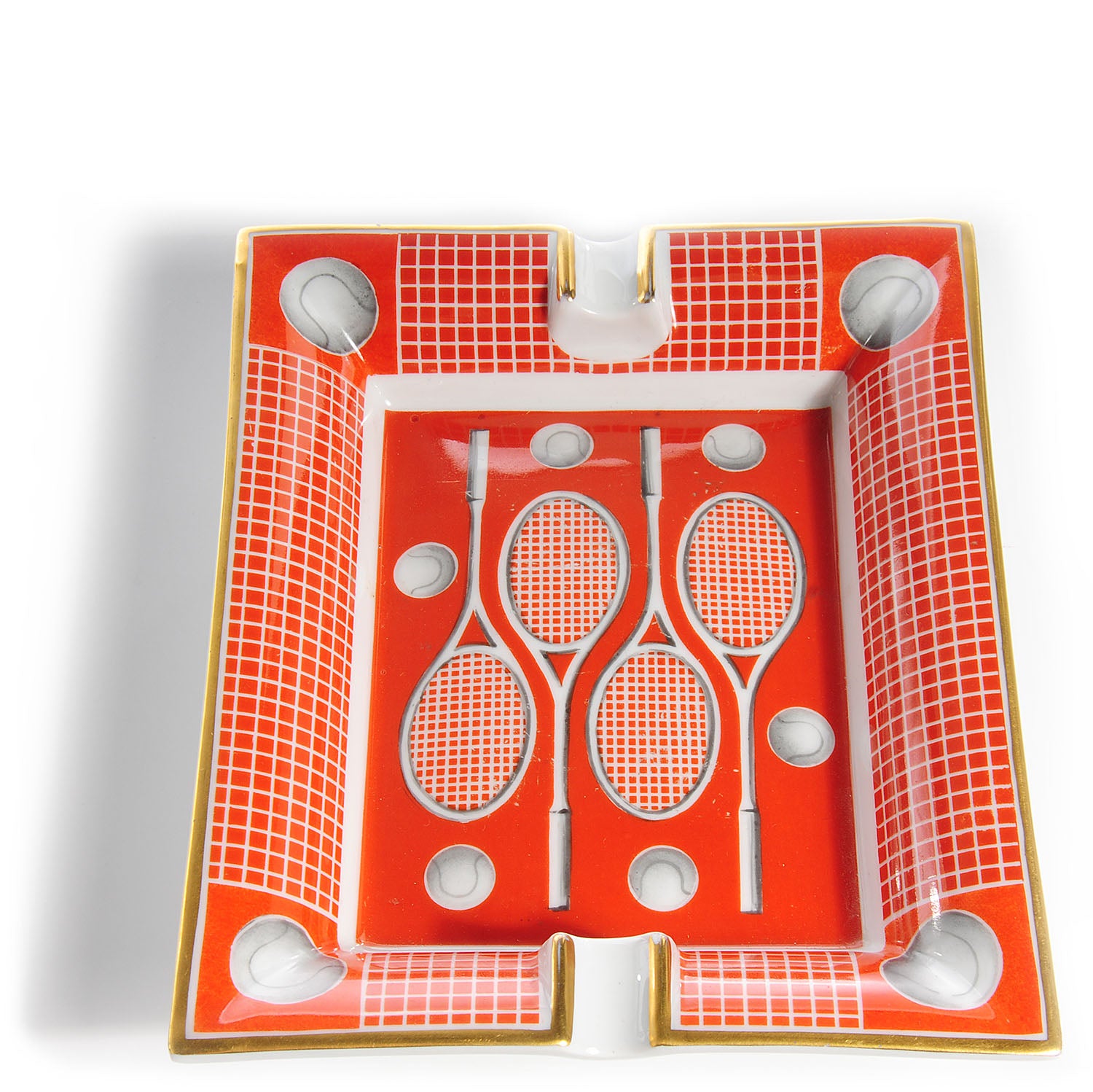 Hermes Printed Porcelain Tennis Ashtray 1 of 5