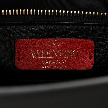 Valentino Garavani Grained Calfskin Rockstud Crossbody Bag Black 6 of 10