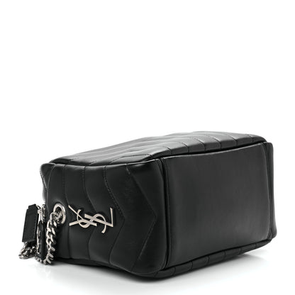 Saint Laurent Calfskin Y Quilted Monogram Small Loulou Bowling Bag Black 4 of 11