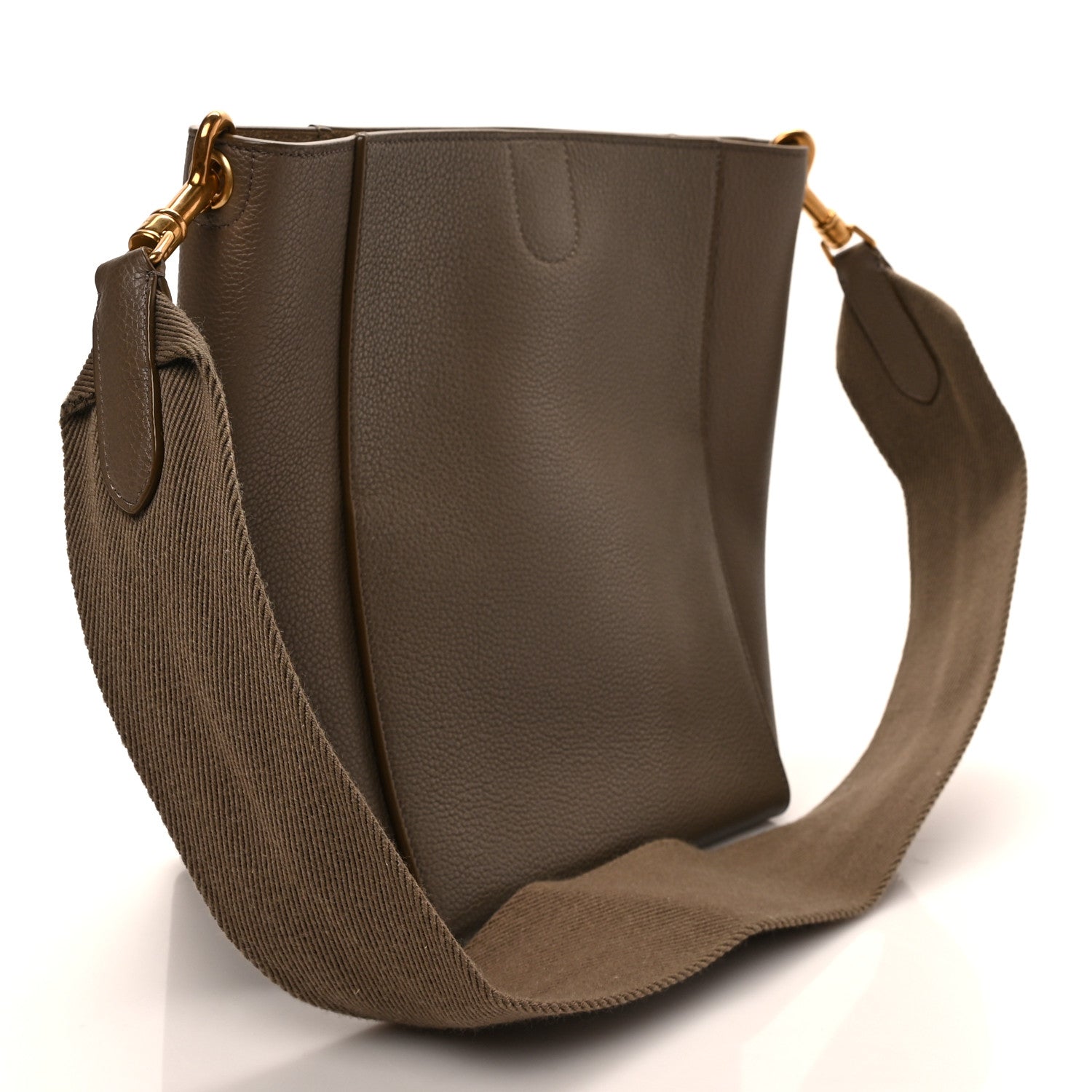 Celine Soft Grained Calfskin Small Sangle Bucket Bag Taupe 3 of 8