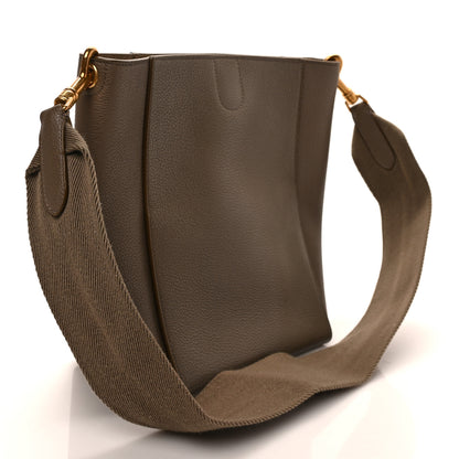 Celine Soft Grained Calfskin Small Sangle Bucket Bag Taupe 3 of 8