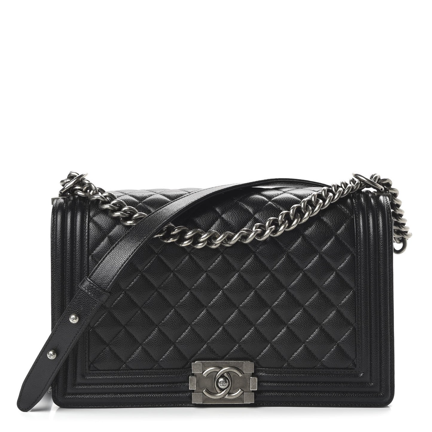 Caviar Quilted New Medium Boy Flap Black