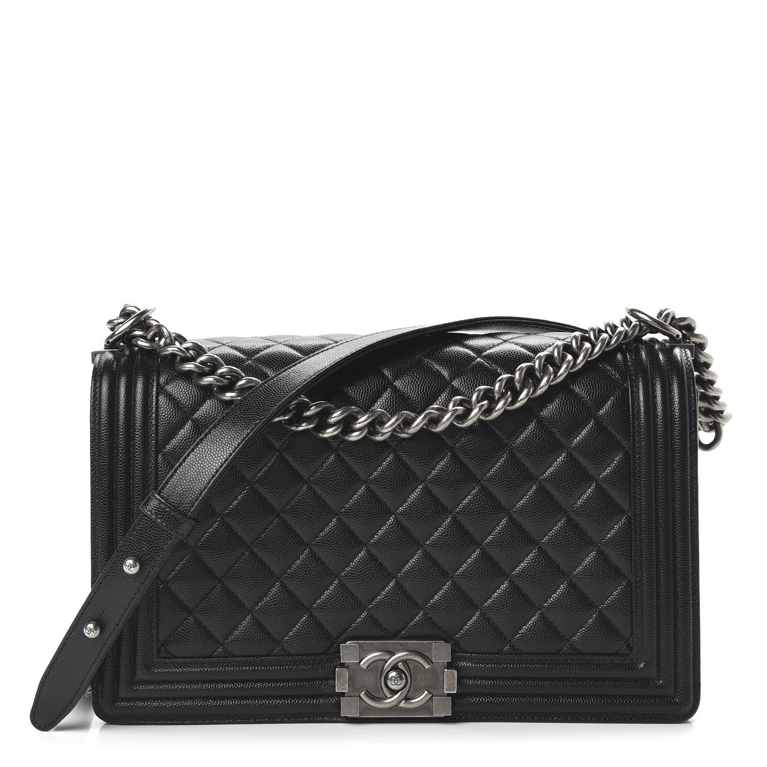 Chanel Caviar Quilted New Medium Boy Flap Black 1 of 12