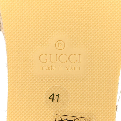 Gucci Monogram Matelasse GG Marmont Ankle Wrap Platform 35/120mm Espadrille Wedges 41 Beige Ebony Black Sand Storm 8 of 9