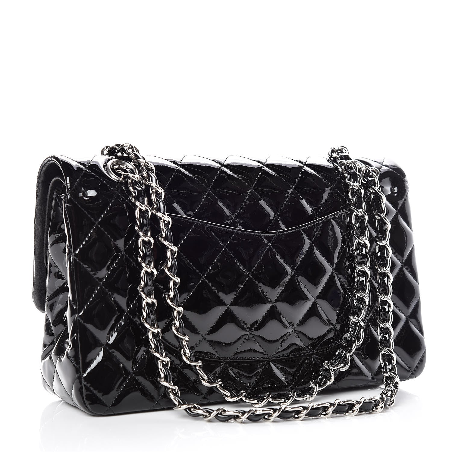 Chanel Patent Quilted Medium Double Flap Black 3 of 11