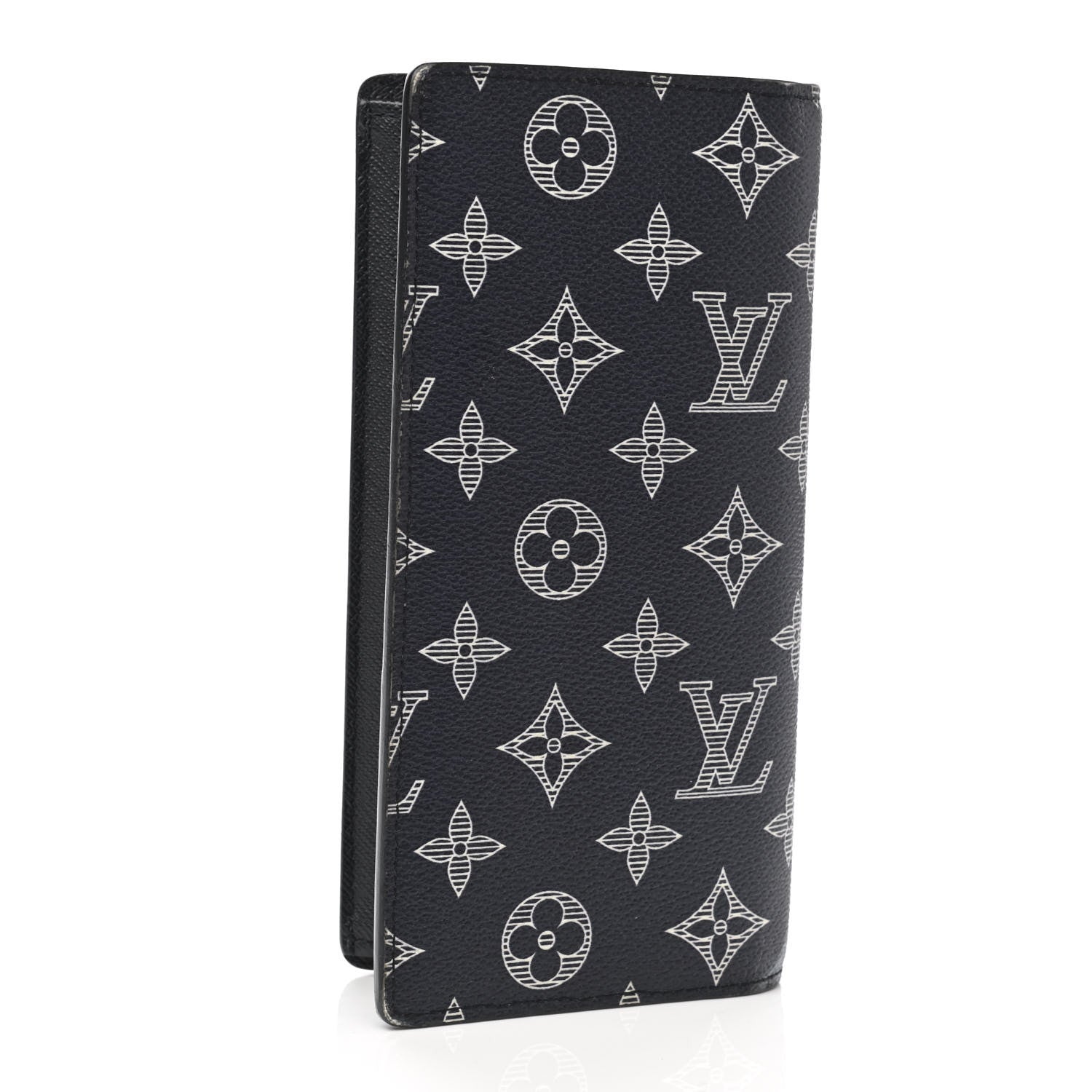Louis Vuitton Savane Monogram Chapman Giraffe Brazza Wallet Encre 3 of 7
