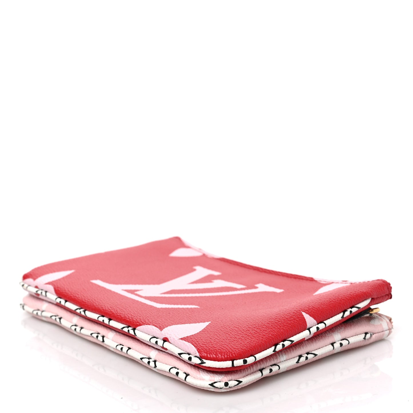 Monogram Giant Double Zip Pochette Rouge