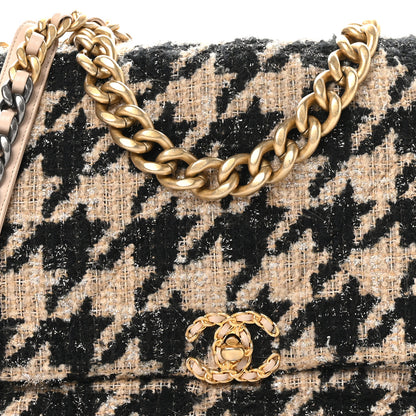 Chanel Tweed Maxi Chanel 19 Flap Beige Black 8 of 10