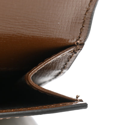 Gucci GG Supreme Monogram Textured Calfskin Web Jackie 1961 French Flap Wallet Beige Ebony Brown Sugar 8 of 9