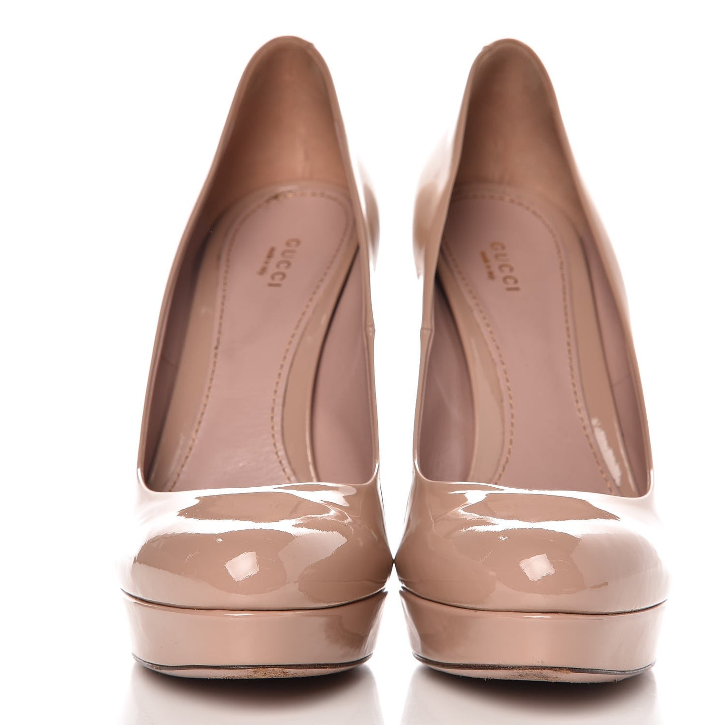 Vernice Lisbeth Platform Pumps 42 Nude