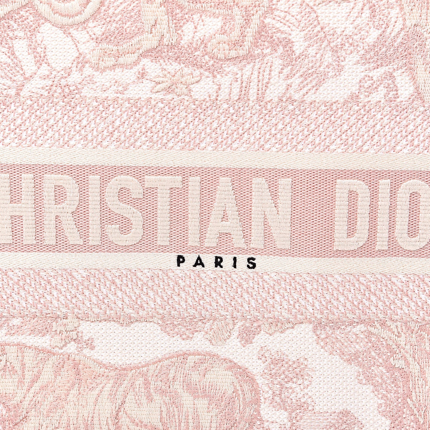 Christian Dior Canvas Embroidered Medium Dioriviera Toile De Jouy Book Tote Rose 8 of 14
