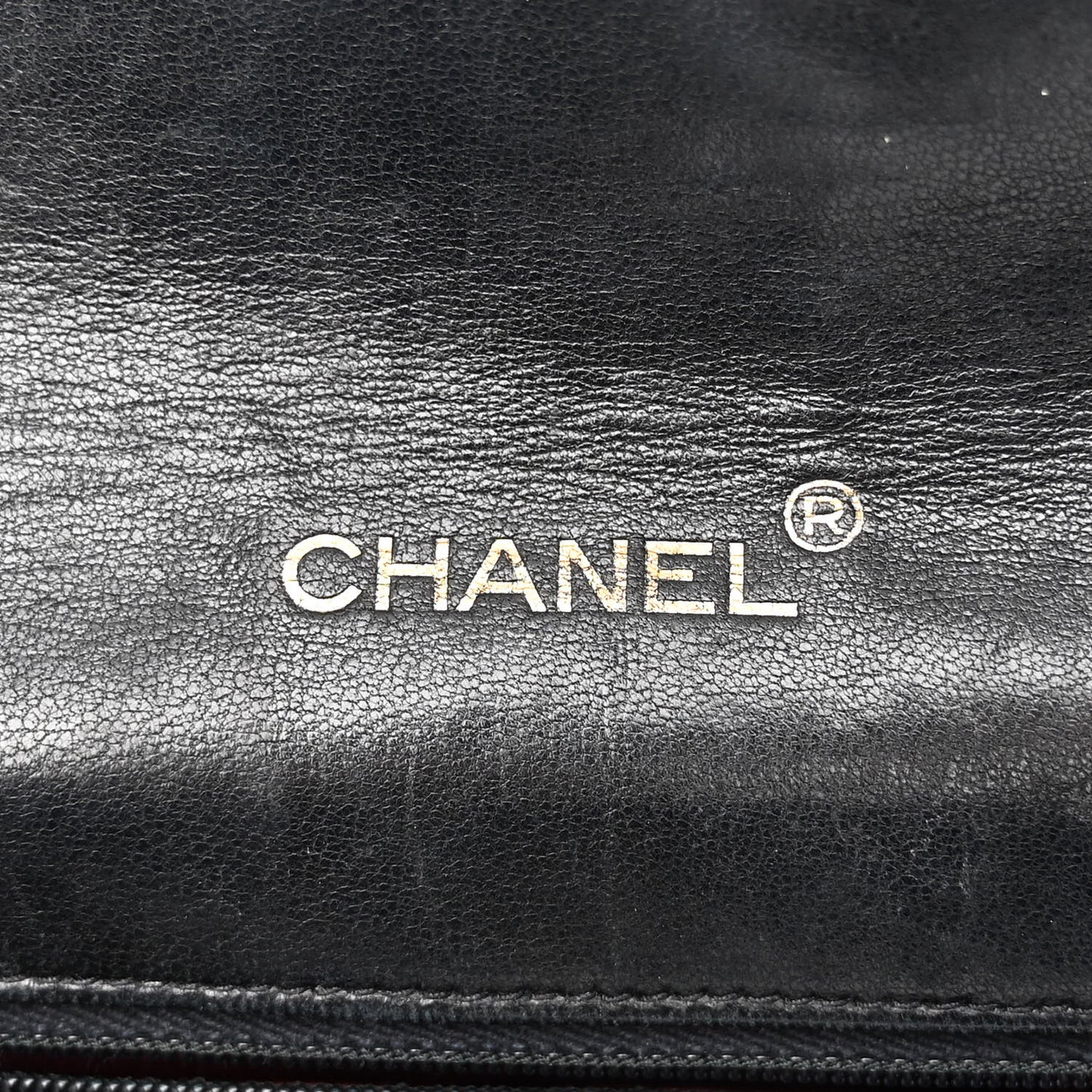Lambskin Stitched Single Flap Black