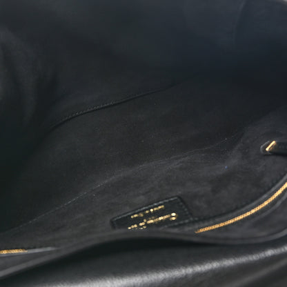 Christian Dior Shiny Goatskin Large Soft Saddle Bag Black 5 of 10