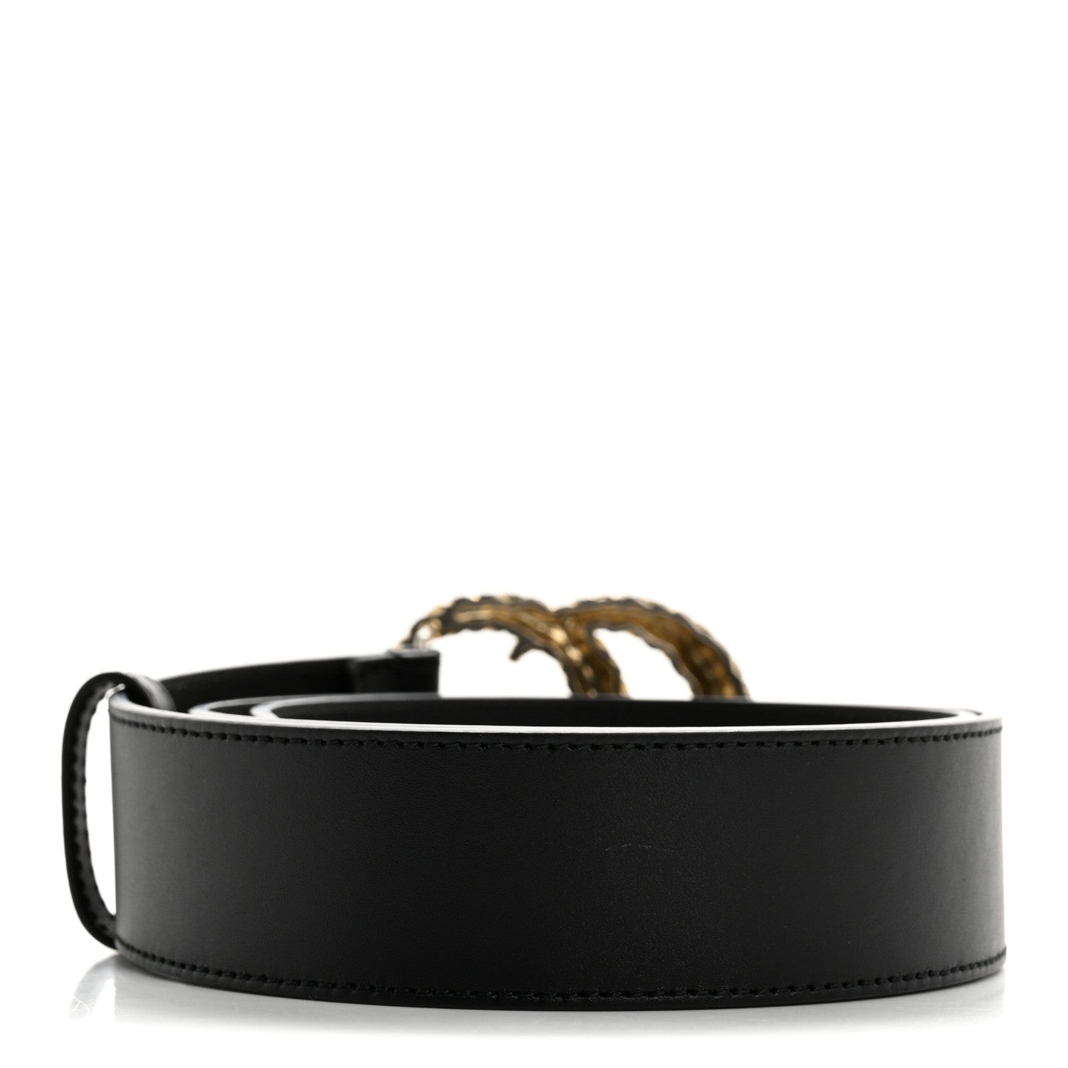 Gucci Moon Calfskin Scales Double G 40mm Belt 85 34 Black 2 of 6
