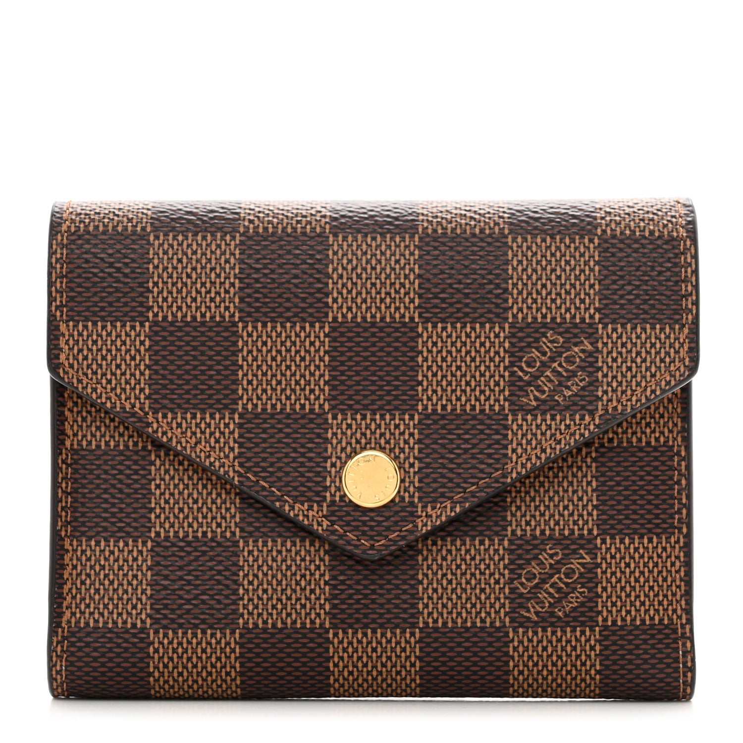 Louis Vuitton Damier Ebene Victorine Wallet Rose Ballerine 1 of 7