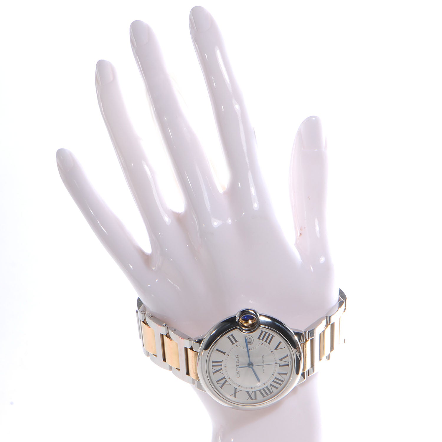 Cartier Stainless Steel 18K Yellow Gold 42mm Ballon Bleu De Automatic Watch 2 of 9