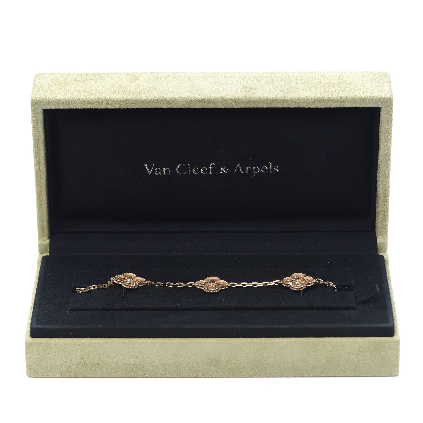 18K Yellow Gold 5 Motifs Vintage Alhambra Bracelet