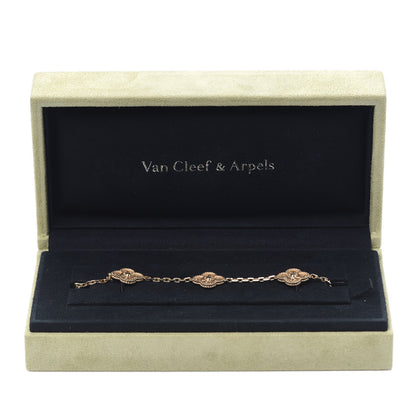Van Cleef & Arpels 18K Yellow Gold 5 Motifs Vintage Alhambra Bracelet 6 of 6