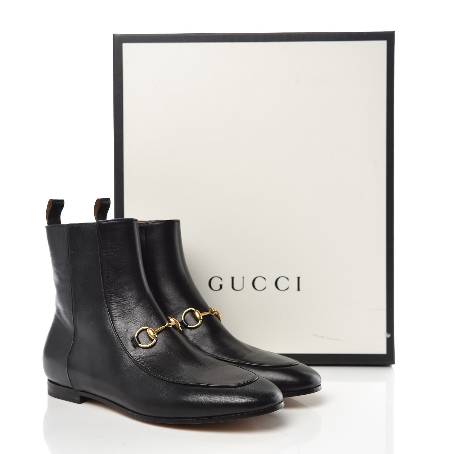 Gucci Malaga Kid Womens Jordaan Ankle Boots 36.5 Black 9 of 9